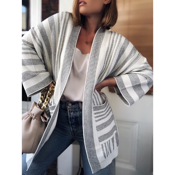 Sweaters - Last 1✨Valery Striped Oversized Cozy Knit Cardigan